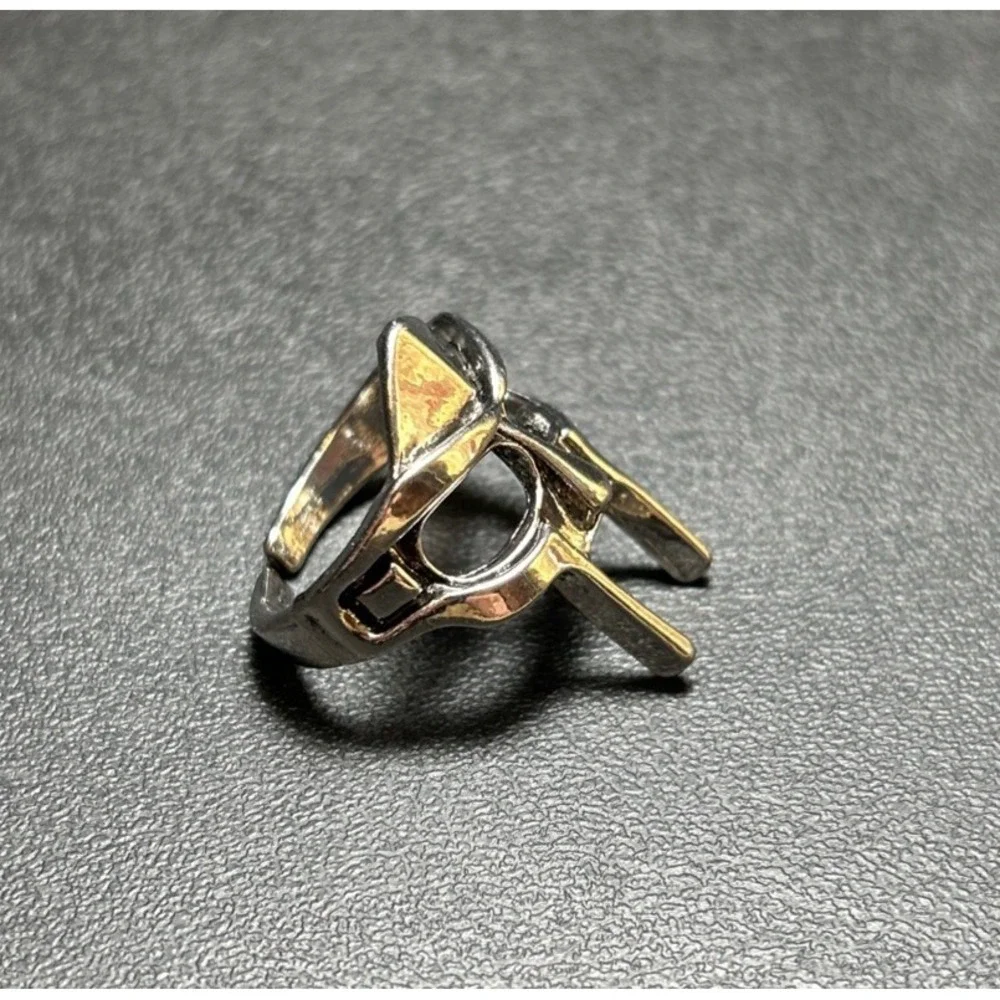 🔥MF DOOM Mask Gladiator Style Ring | One Size Ring | Gothic Y2K Vintage Style